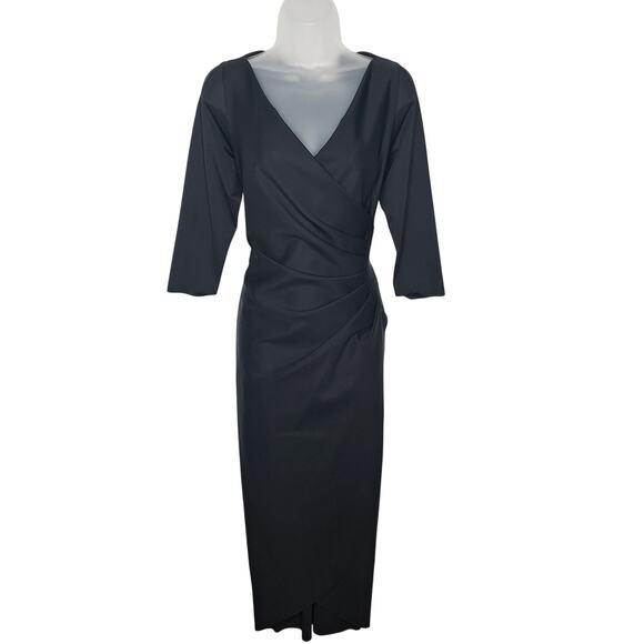 Alex Evenings Contour Ruched Dress 10 Sheath Long Formal Compression SmoothFit - Picture 2 of 9